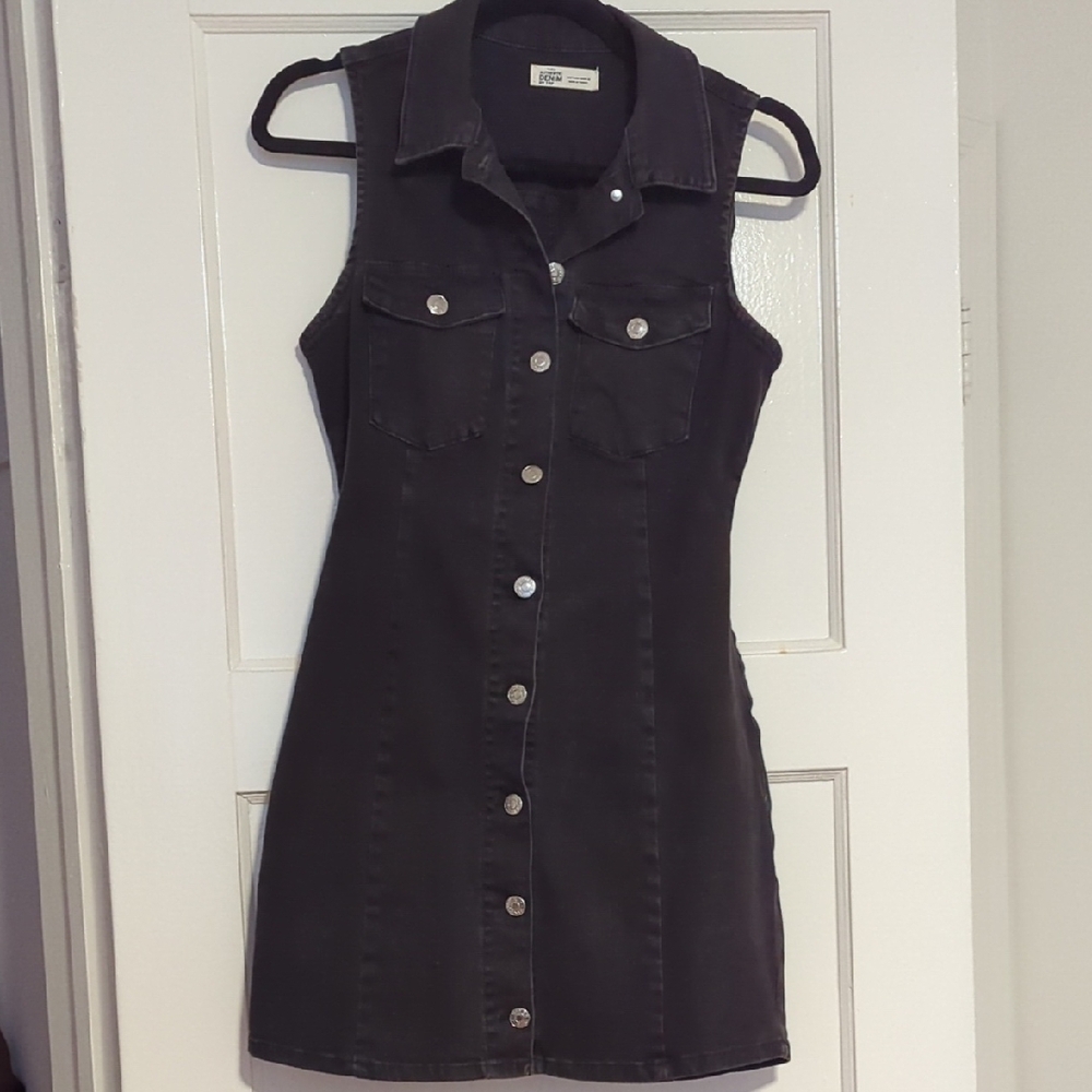 Zara Black Denim Dress